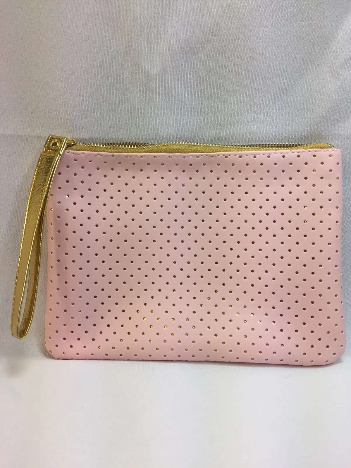 New Zipper MakeUp Bag Case Pouch Travel Pink And Gold