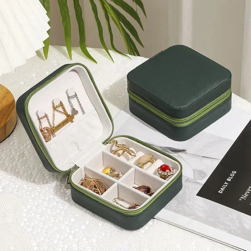 Nucomfy™ Leather Jewelry Storage Box Organizer