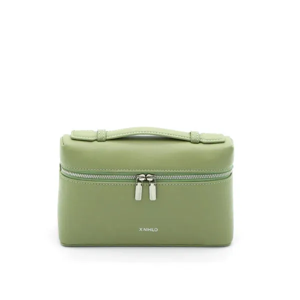 Number 2 juniper green leather handbag