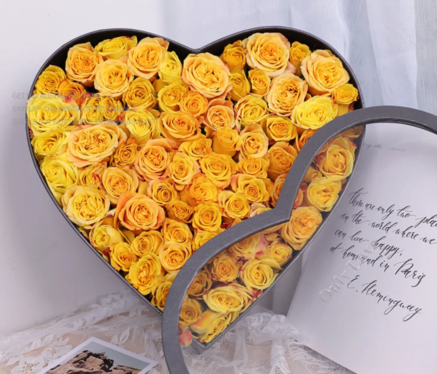 Only Love heart shape Flower Boxes in different size and color