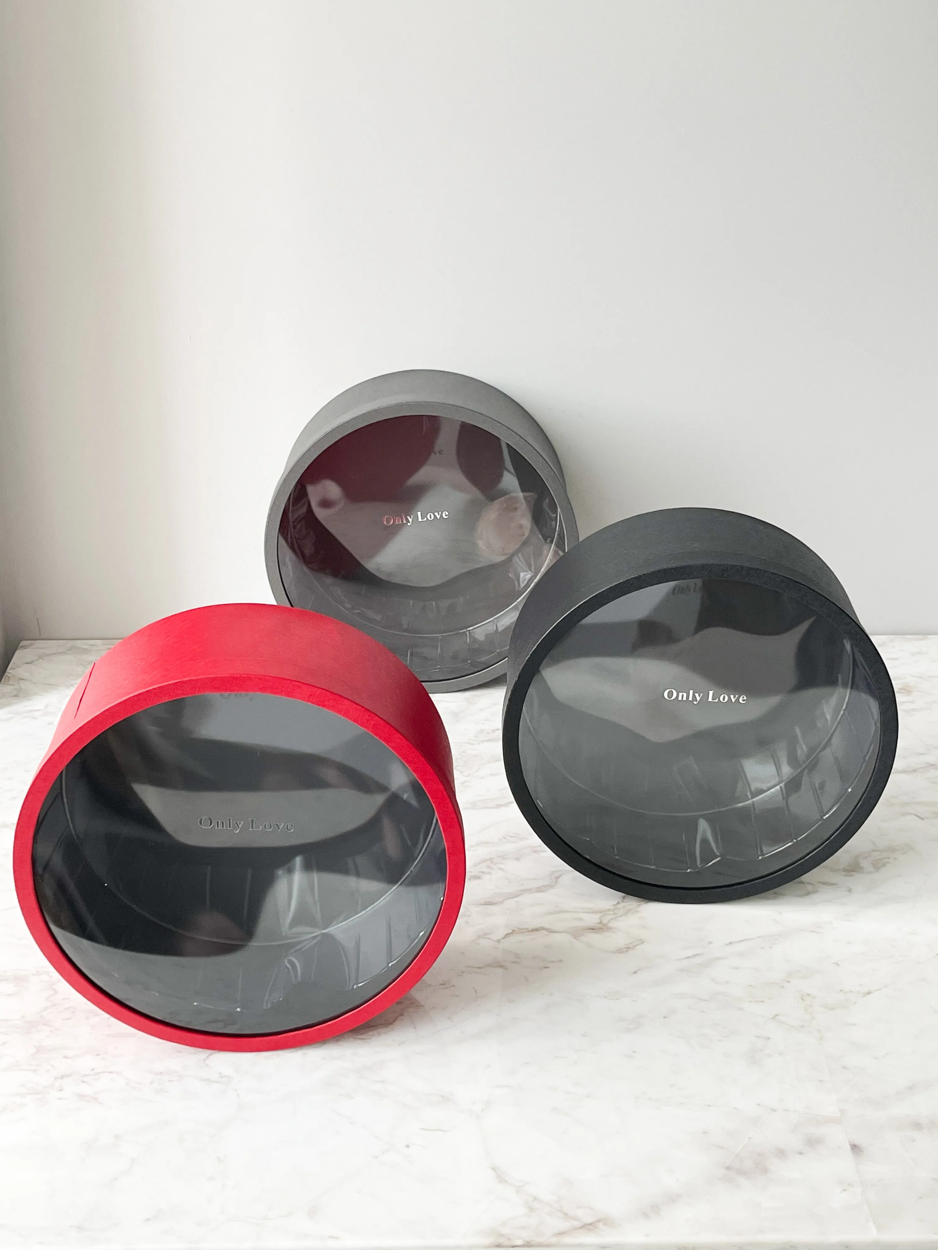 Only Love heart shape Flower Boxes in different size and color