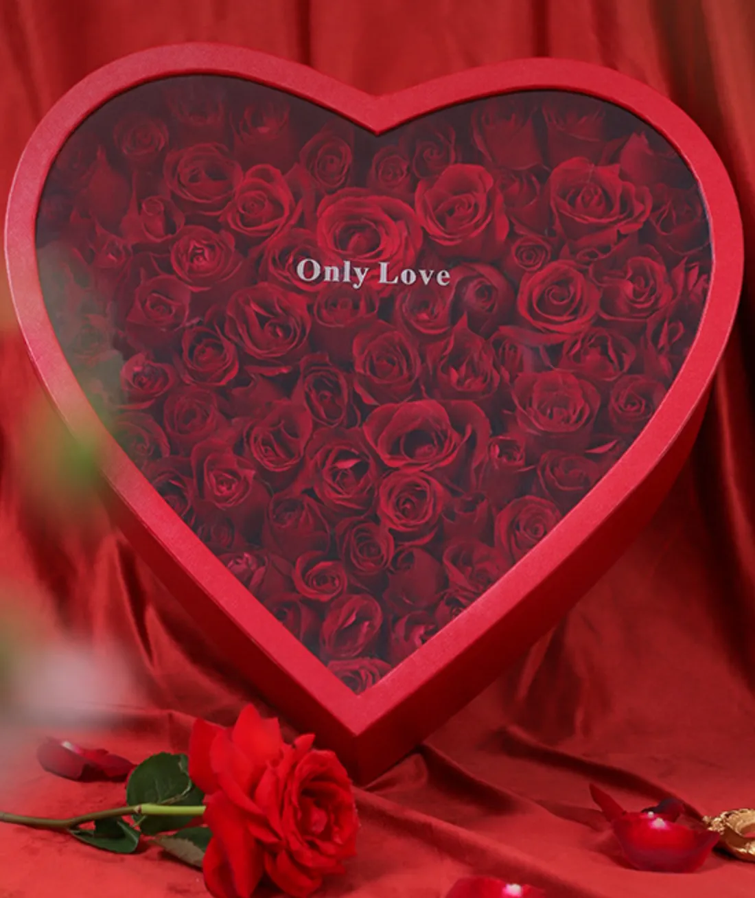 Only Love heart shape Flower Boxes in different size and color