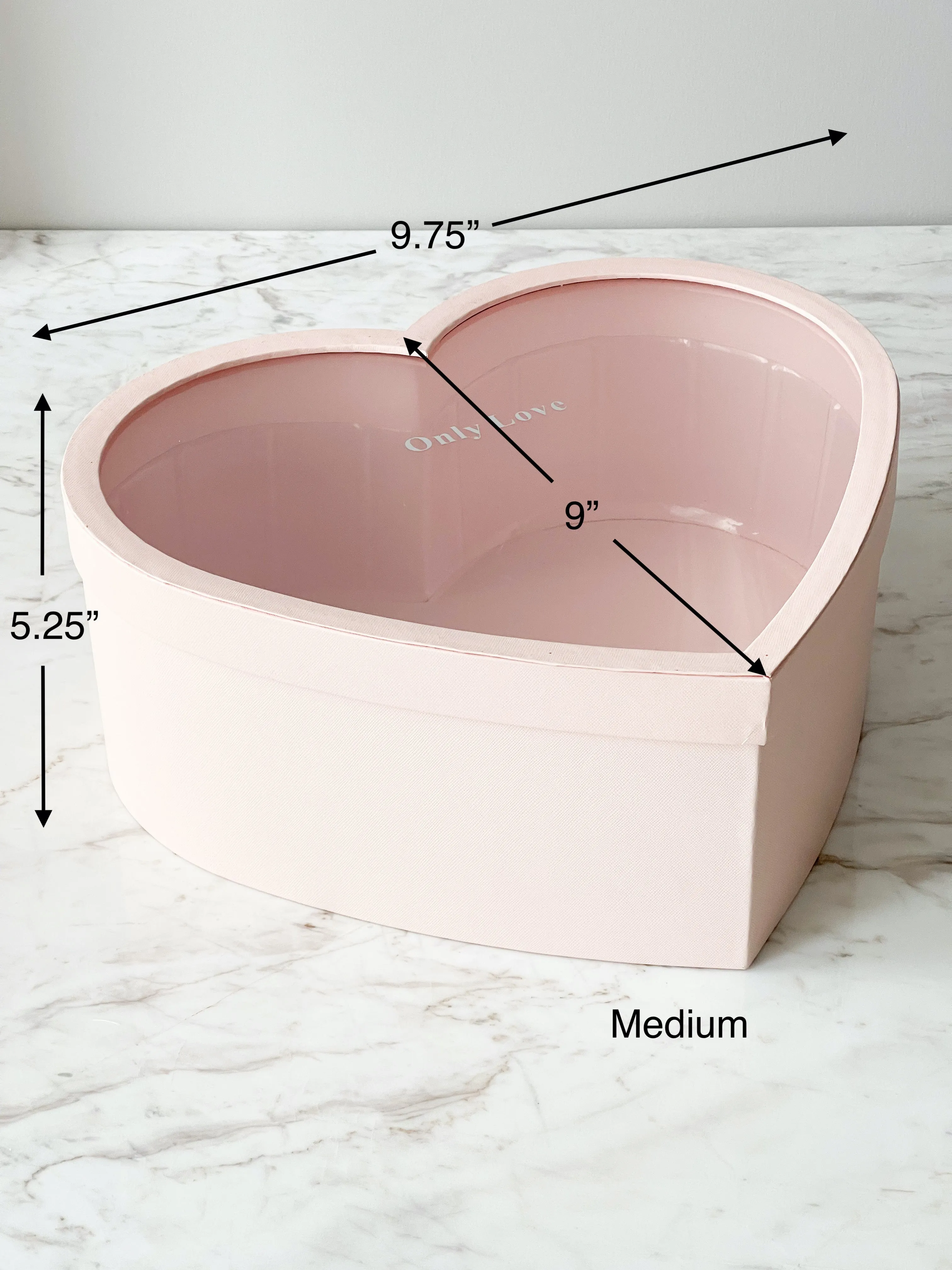 Only Love heart shape Flower Boxes in different size and color