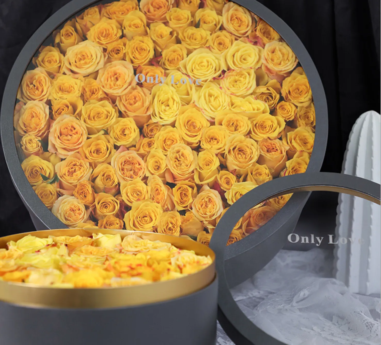 Only Love heart shape Flower Boxes in different size and color