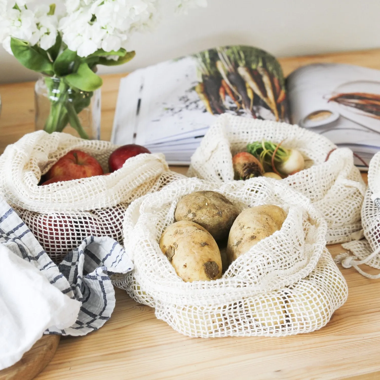 Organic Cotton Produce Bags - LM