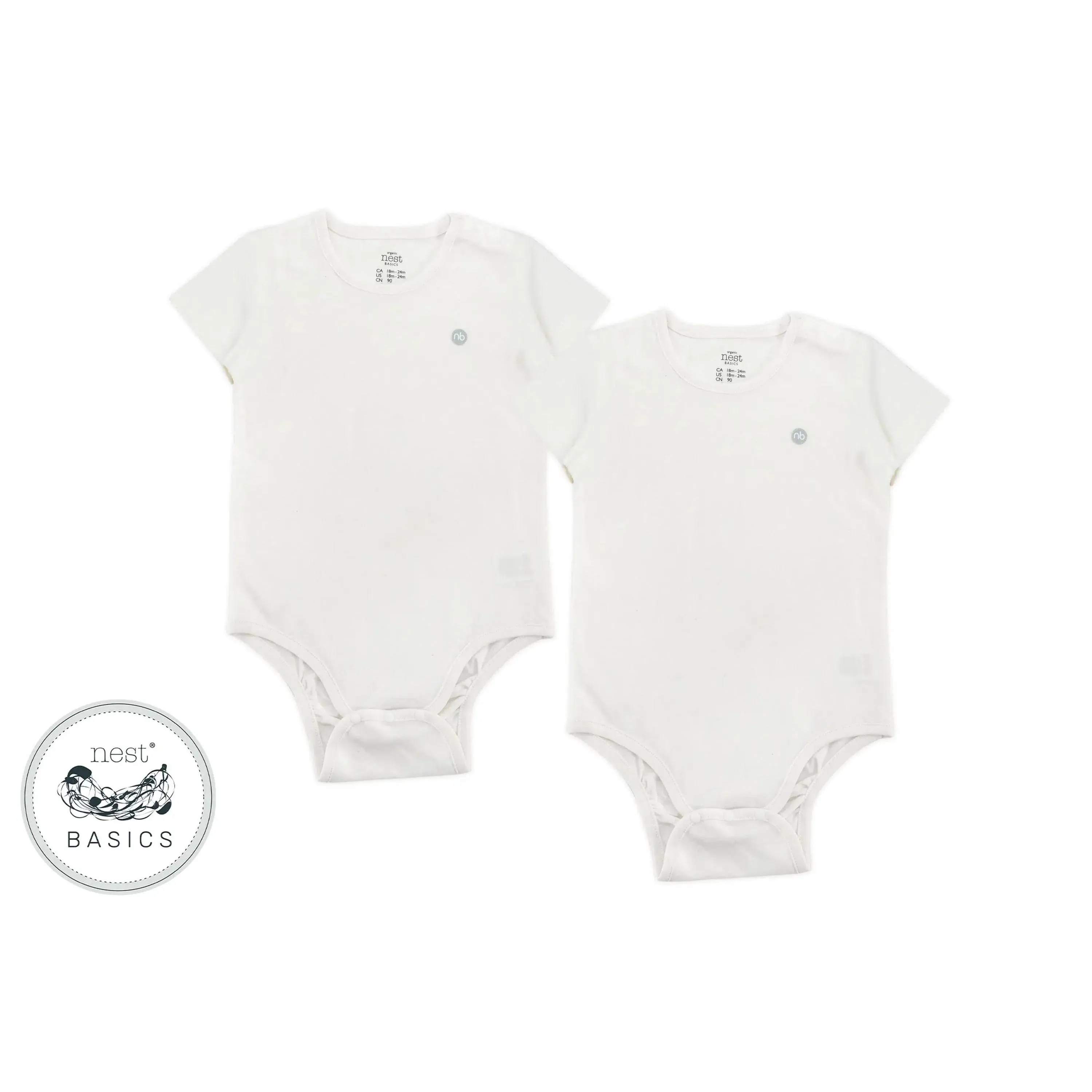 Organic Cotton Ribbed SS Onesie - White