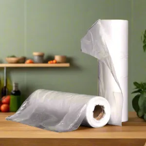 Pack of 20 Fruit & Vegetable Bag Rolls – Clear Polythene Bags on a Roll – 9" x 14"