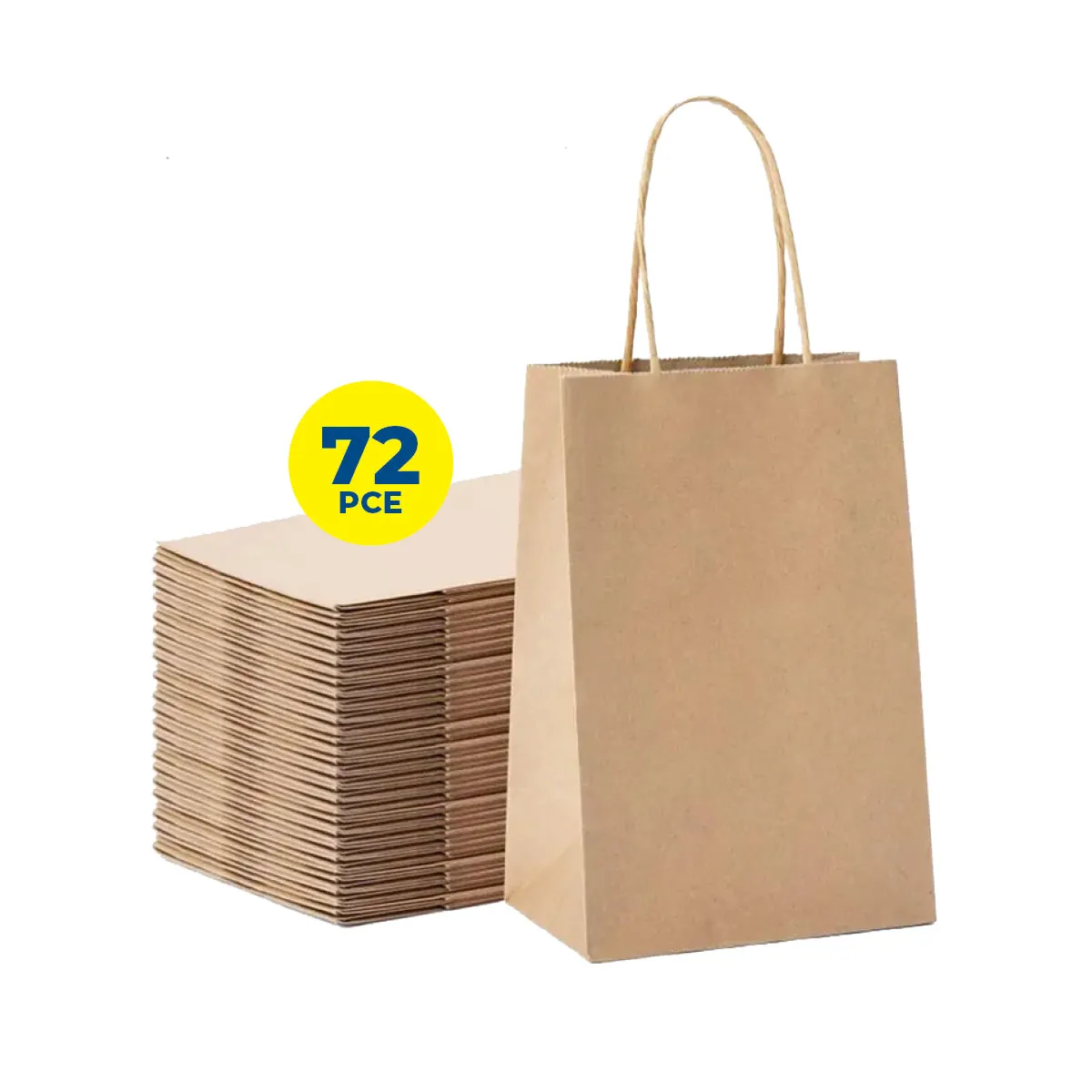Party Central 72PCE Gift/Craft Paper Bags Brown Reusable 21 x 27cm