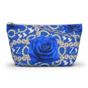 Pearls and Dove Custom Accessory Pouch w T-bottom