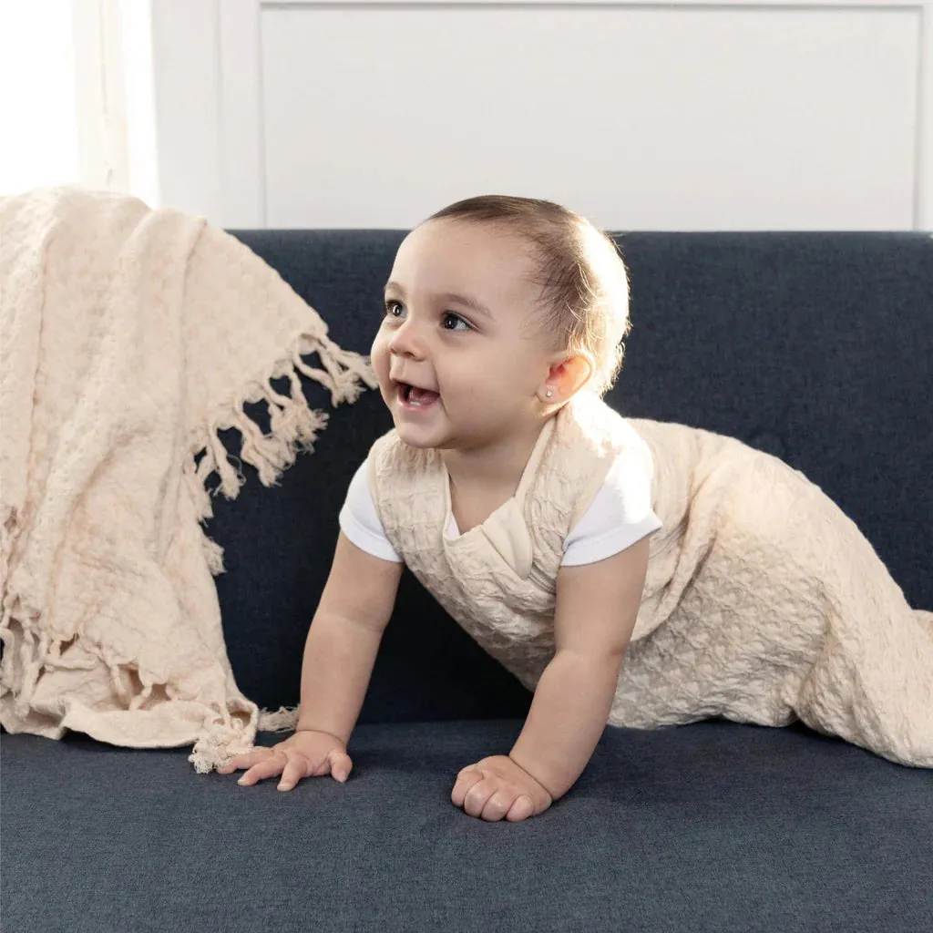 Perlimpinpin Muslin Waffle Sleep Bag 1 TOG (Curry)
