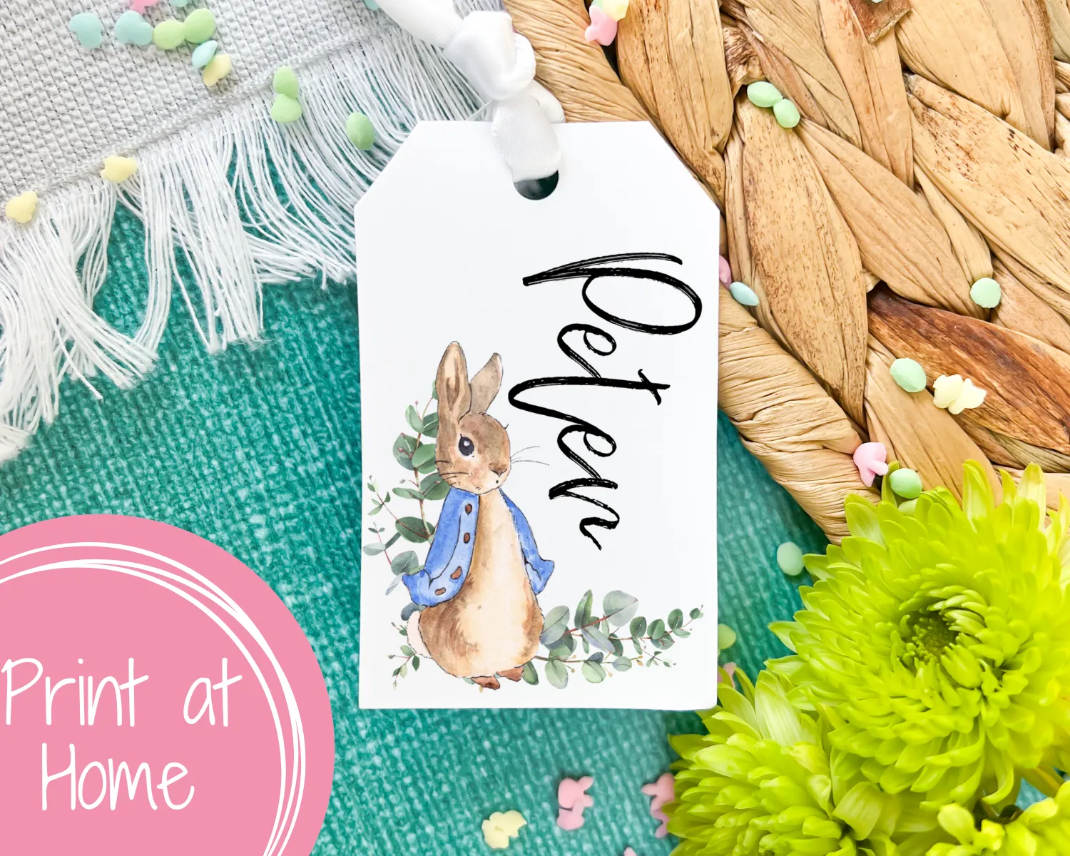 Peter Rabbit Easter Basket Gift Tag