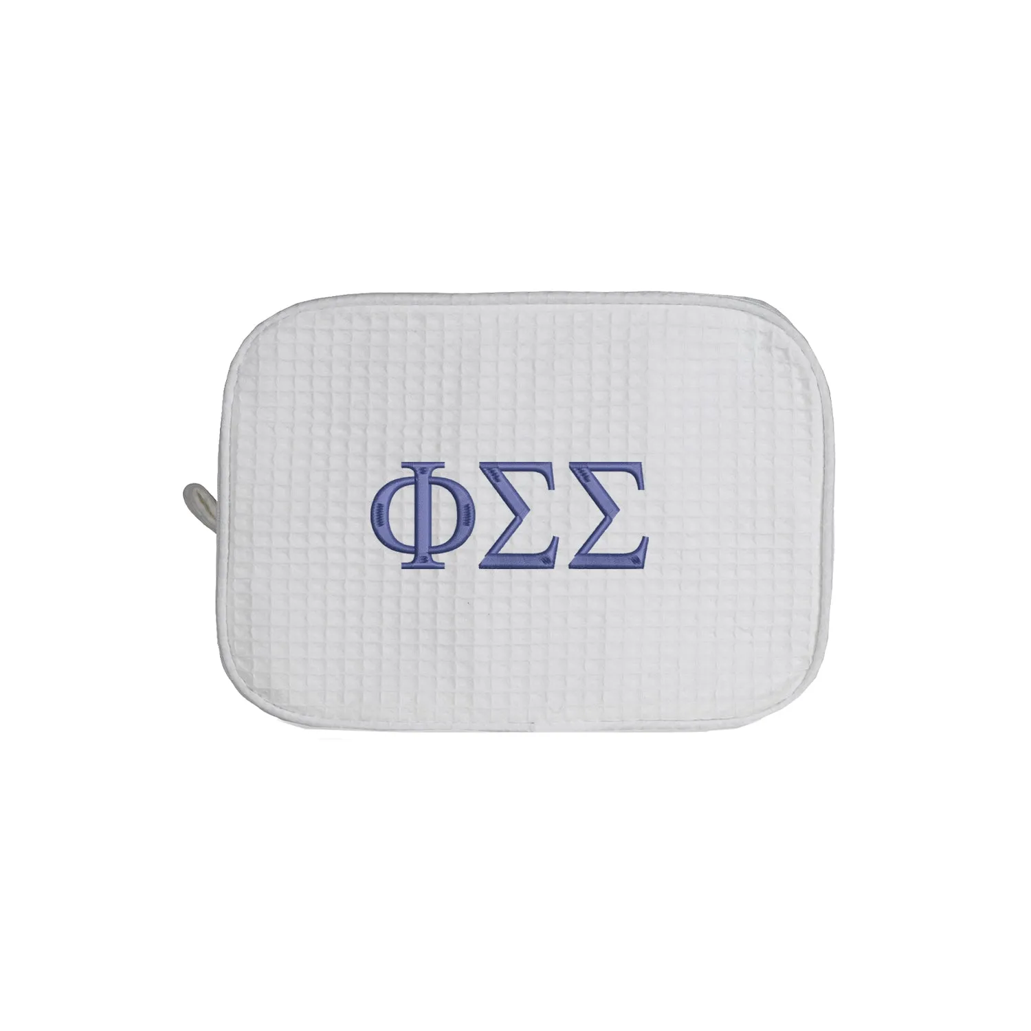 Phi Sigma Sigma Waffle Weave Cosmetic Bag