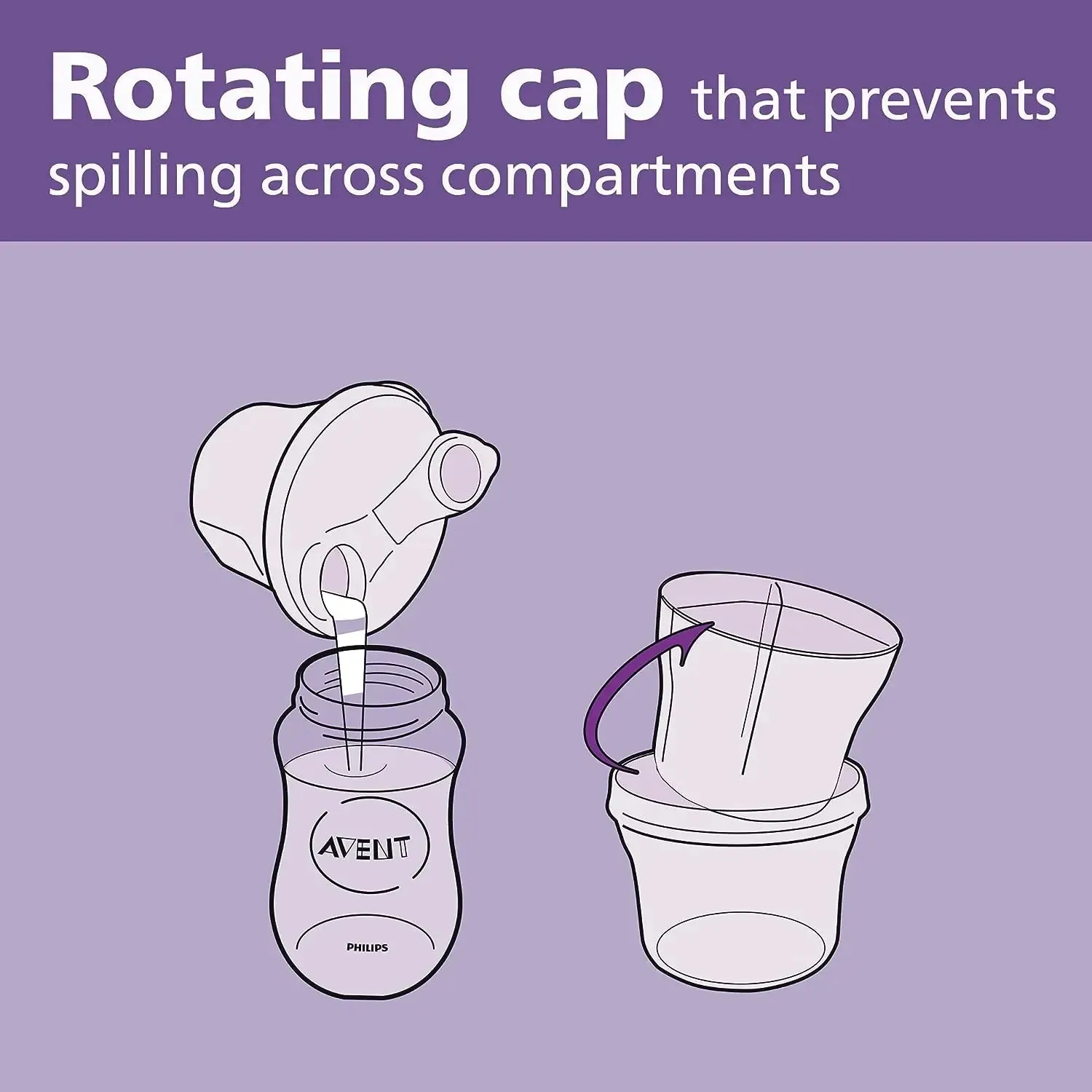 Philips AVENT Powder Formula Dispenser and Snack Cup For Unisex Baby
