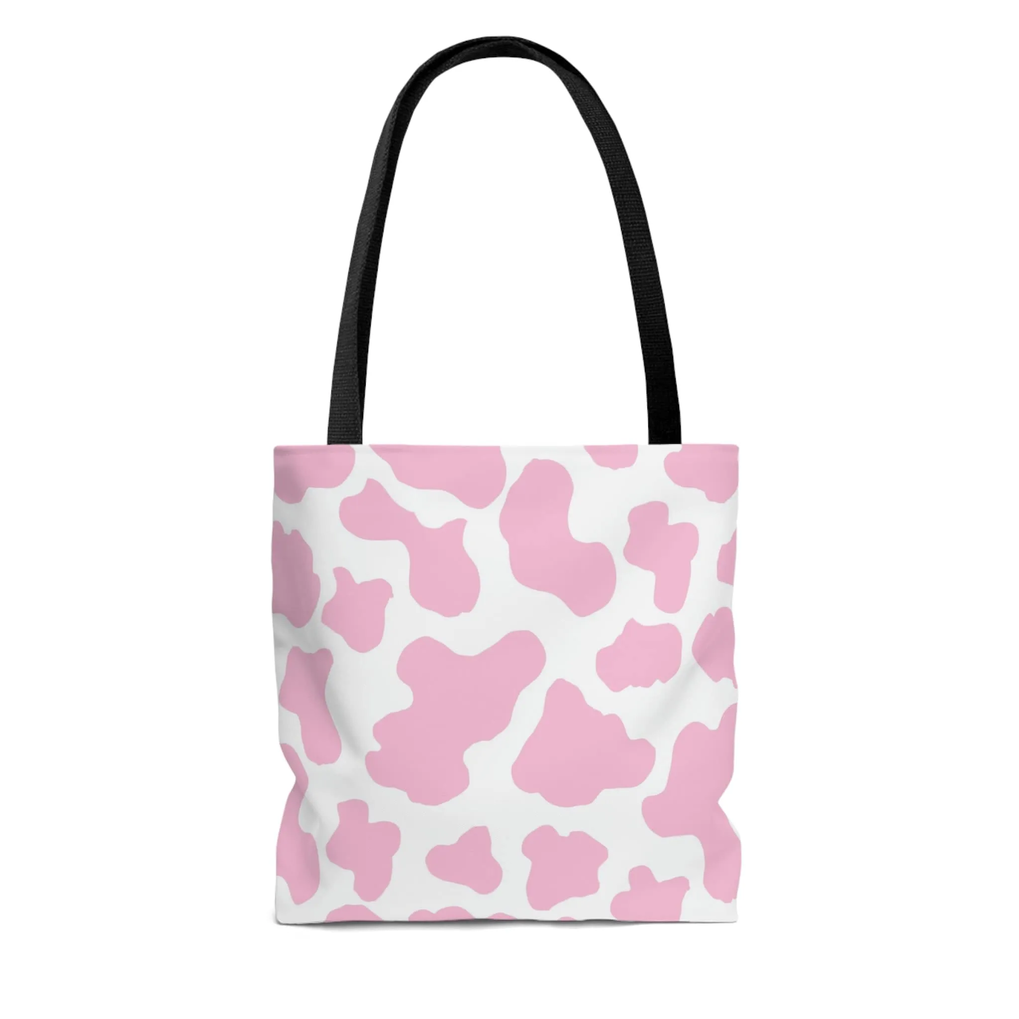 Pink Cow Print Tote Bag