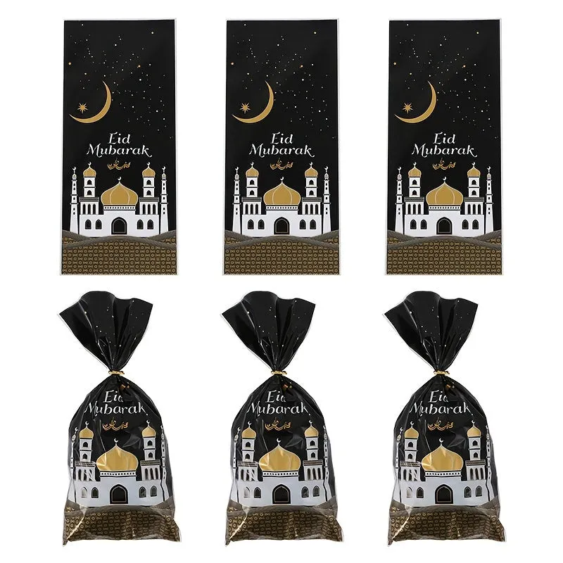 Plastic OPP Candy Cookie Bags, Ramadan Kareem Decorations, Islamic Muslim Party Supplies, Eid Al-Fitr, Ramadan Kareem Holiday Accessories, Birthday Party Supplies, Room Decor