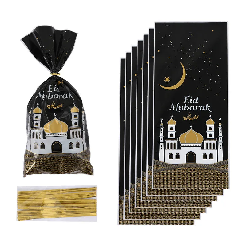 Plastic OPP Candy Cookie Bags, Ramadan Kareem Decorations, Islamic Muslim Party Supplies, Eid Al-Fitr, Ramadan Kareem Holiday Accessories, Birthday Party Supplies, Room Decor