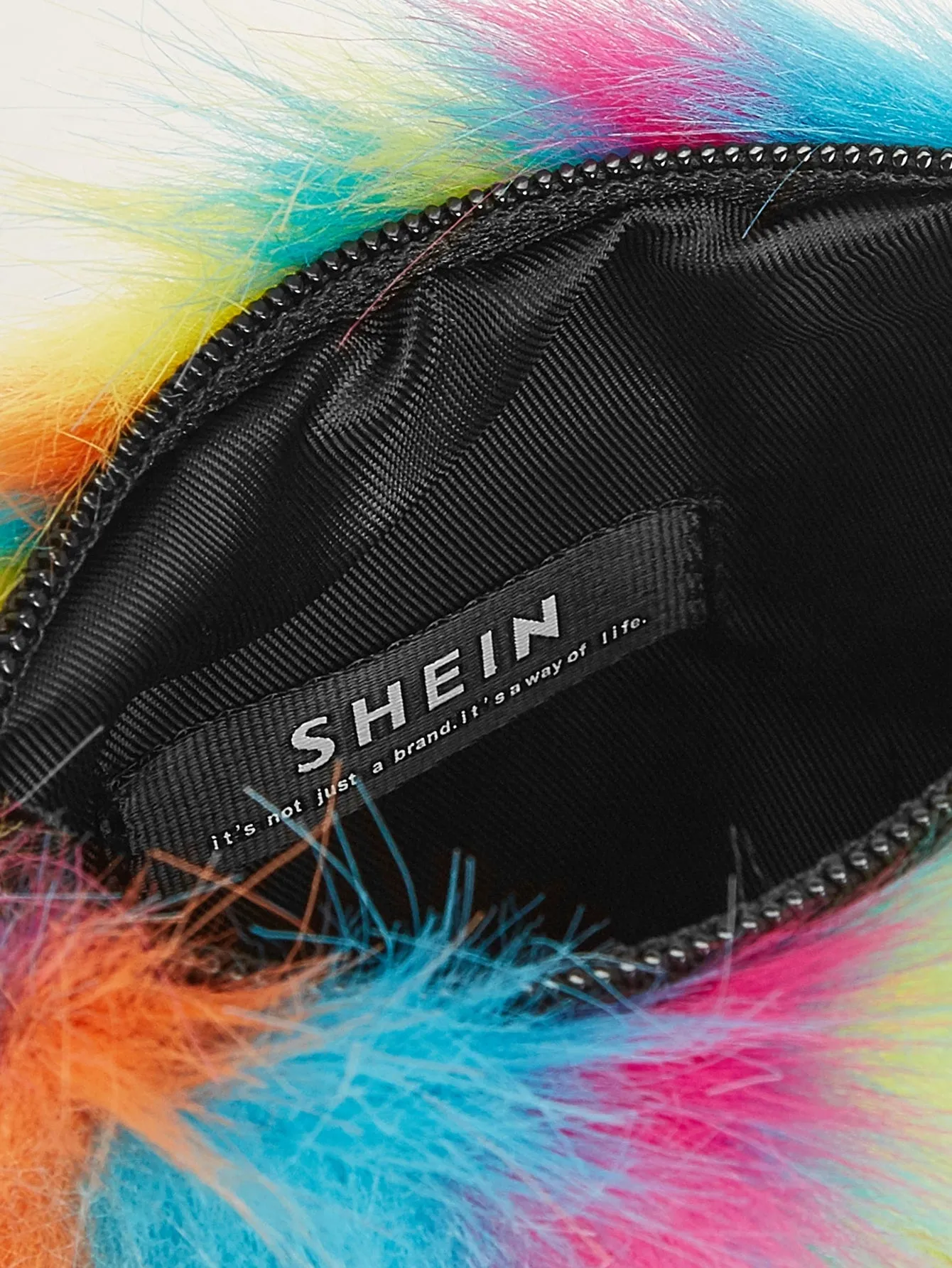 Plush Colorblock Chain Bag - Multicolor- FD ⚡