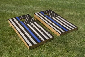 Police Blue Stripe American Flag
