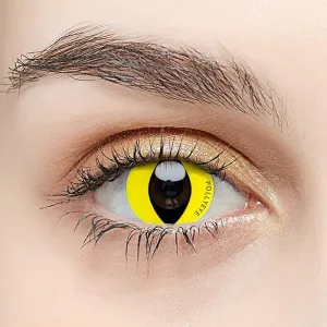 Pollyeye Cat Eye Yellow Colored Contact Lenses