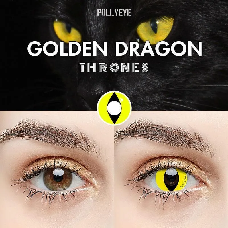 Pollyeye Cat Eye Yellow Colored Contact Lenses