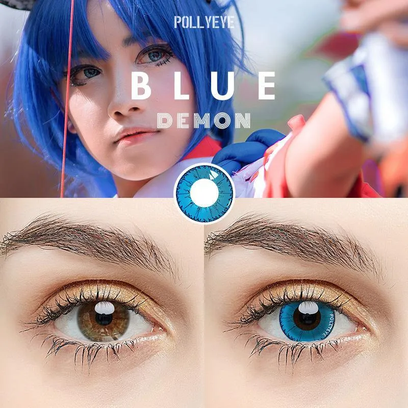 Pollyeye Demon Blue Colored Contact Lenses
