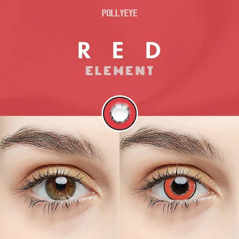 Pollyeye Element Red Colored Contact Lenses