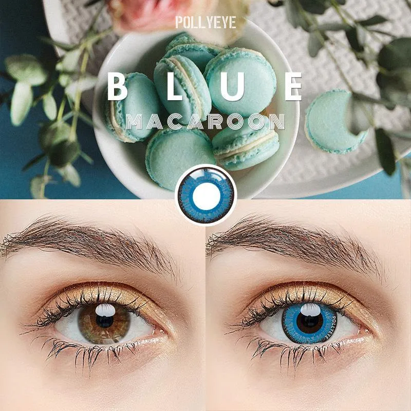 Pollyeye Macaroon Blue Colored Contact Lenses