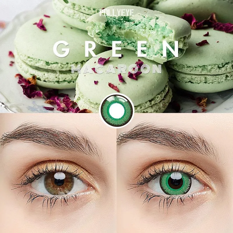 Pollyeye Macaroon Green Colored Contact Lenses