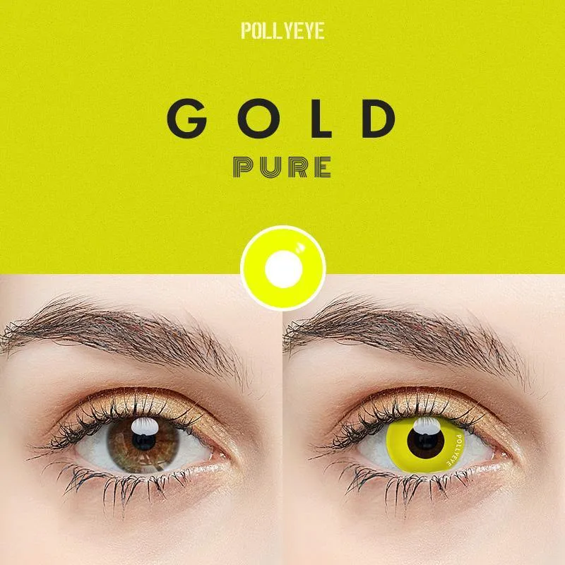 Pollyeye Pure Golden Colored Contact Lenses