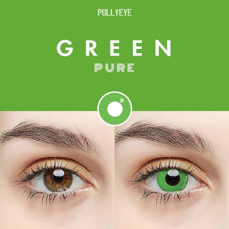 Pollyeye Pure Green Colored Contact Lenses