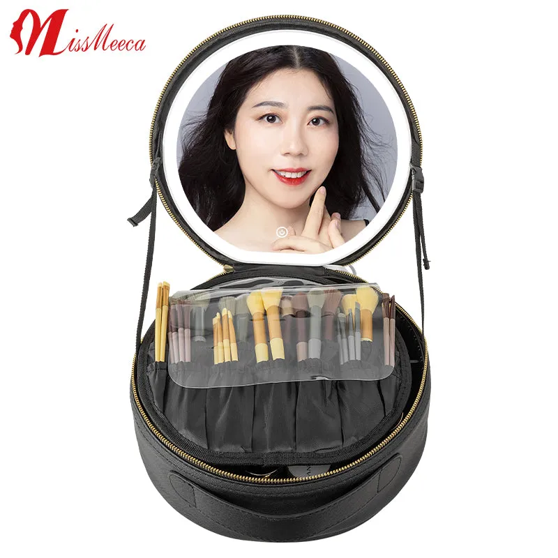 Portable Espelhos Espejo Con Luz Led Travel Vanity Cosmetic Case