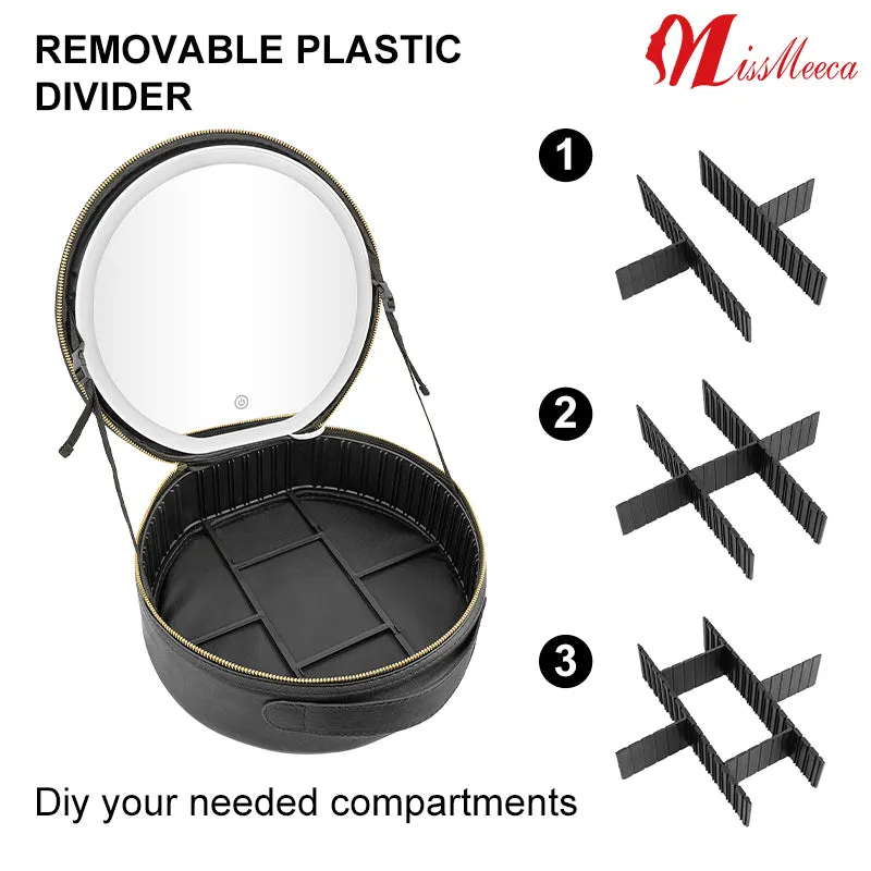 Portable Espelhos Espejo Con Luz Led Travel Vanity Cosmetic Case
