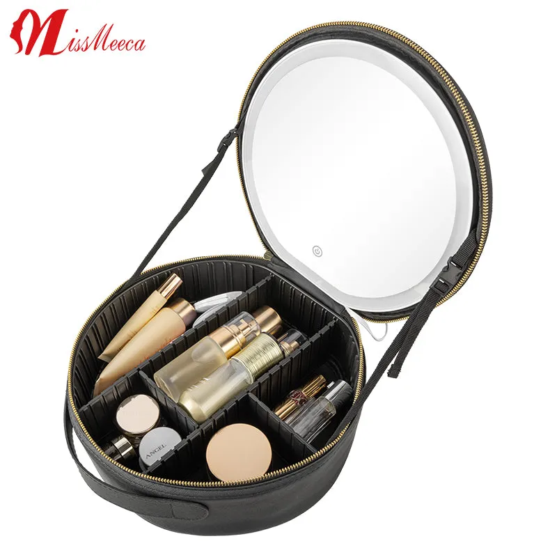 Portable Espelhos Espejo Con Luz Led Travel Vanity Cosmetic Case