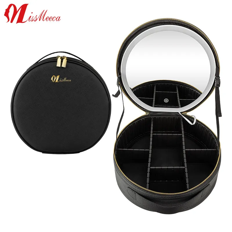 Portable Espelhos Espejo Con Luz Led Travel Vanity Cosmetic Case
