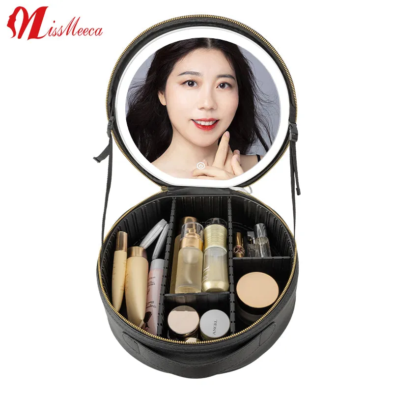 Portable Espelhos Espejo Con Luz Led Travel Vanity Cosmetic Case