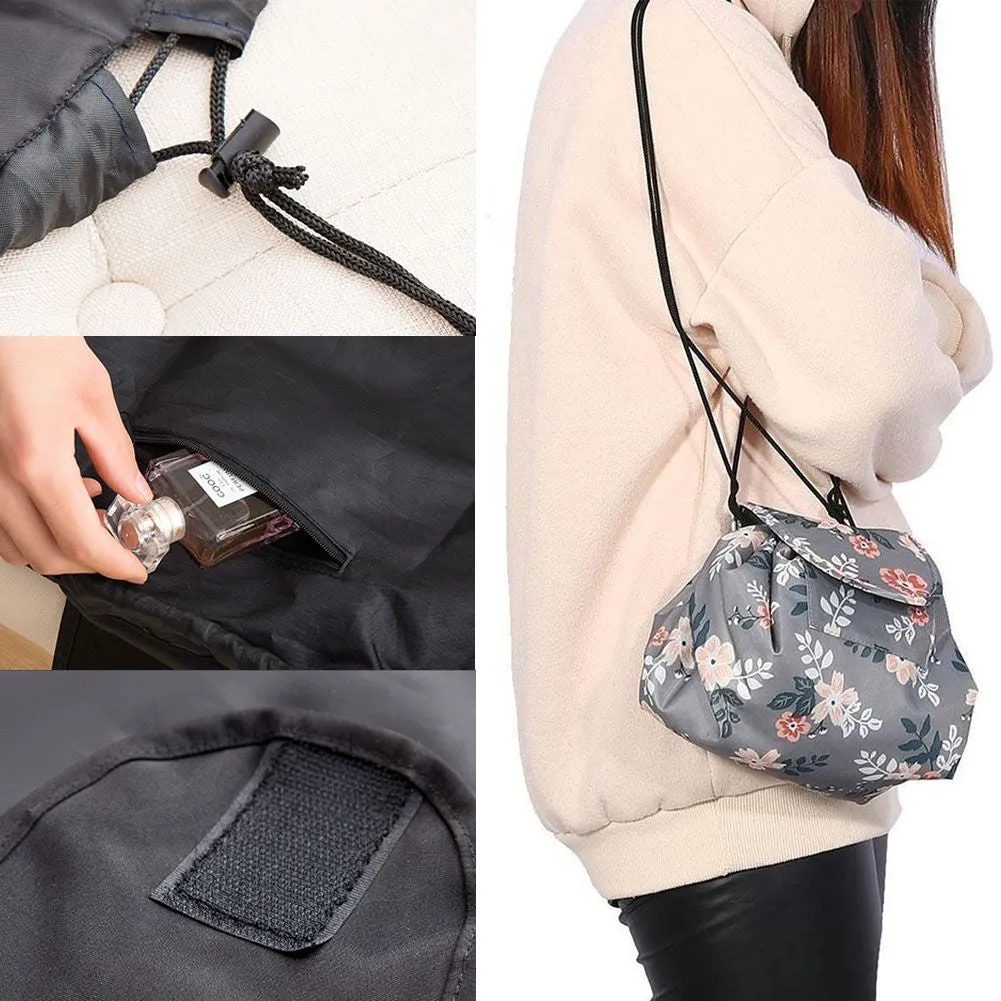 Portable Makeup Drawstring Bags Storage Magic Travel Pouch Cosmetic Woman Bag
