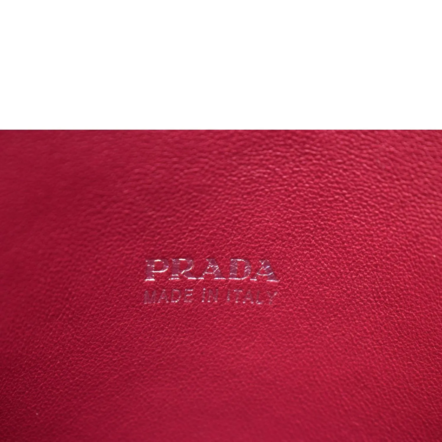 PRADA Leather Chain Shoulder Bag Pink BT0992
