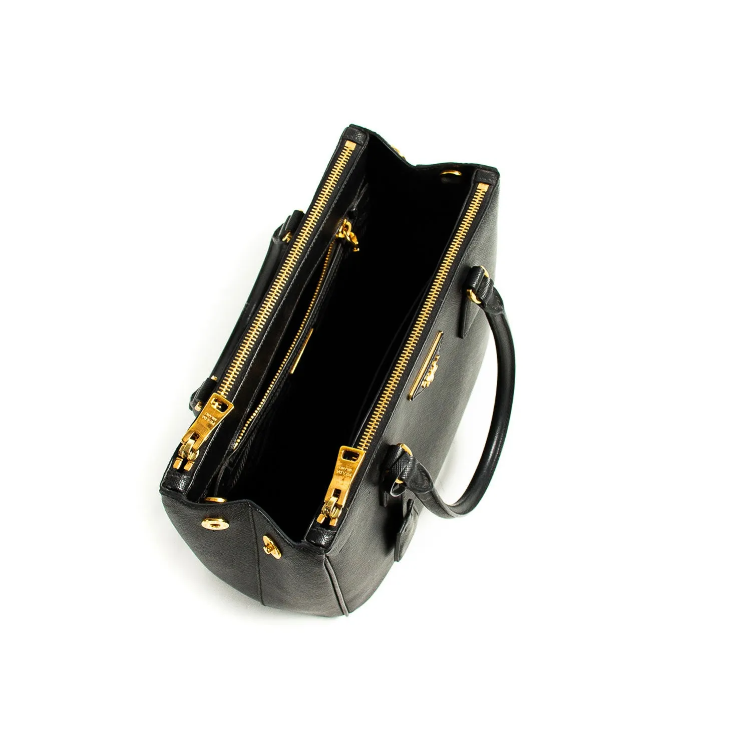 Prada Small Galleria Saffiano Double Zip Tote