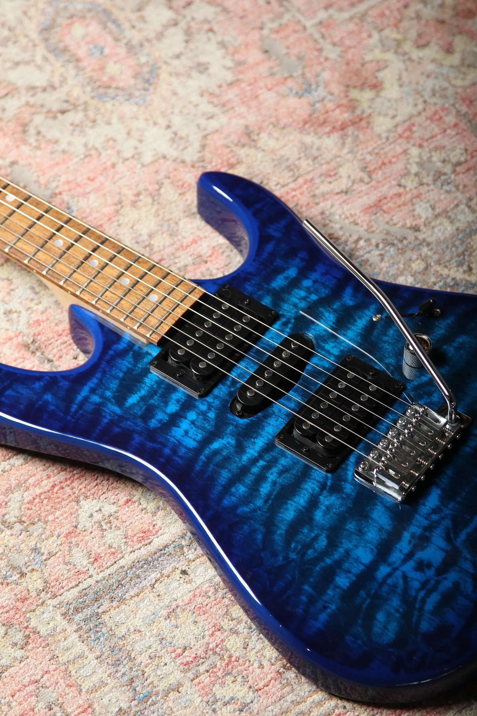 Pre-Owned Ibanez GIO GRX70QA - Transparent Blue Burst