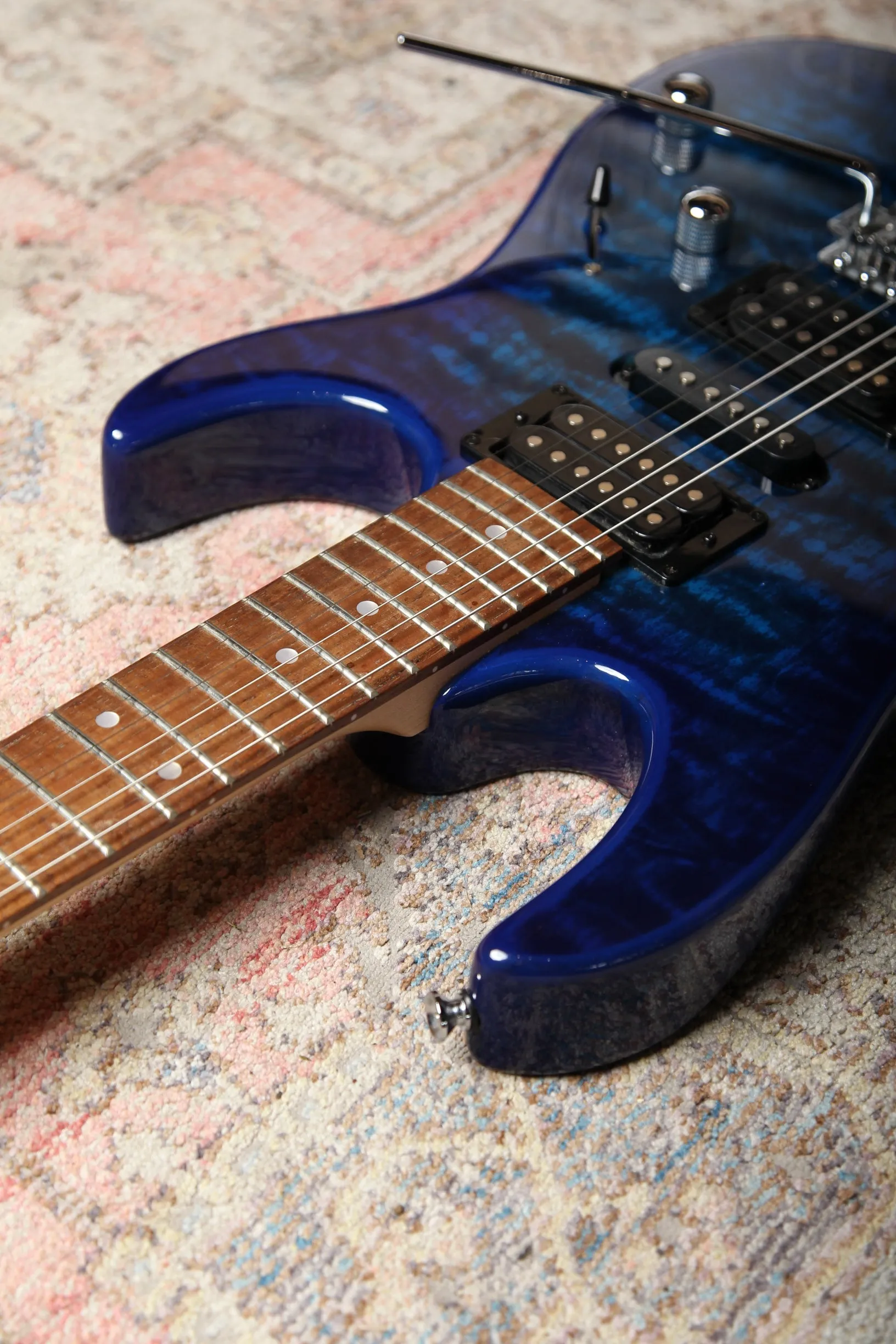 Pre-Owned Ibanez GIO GRX70QA - Transparent Blue Burst