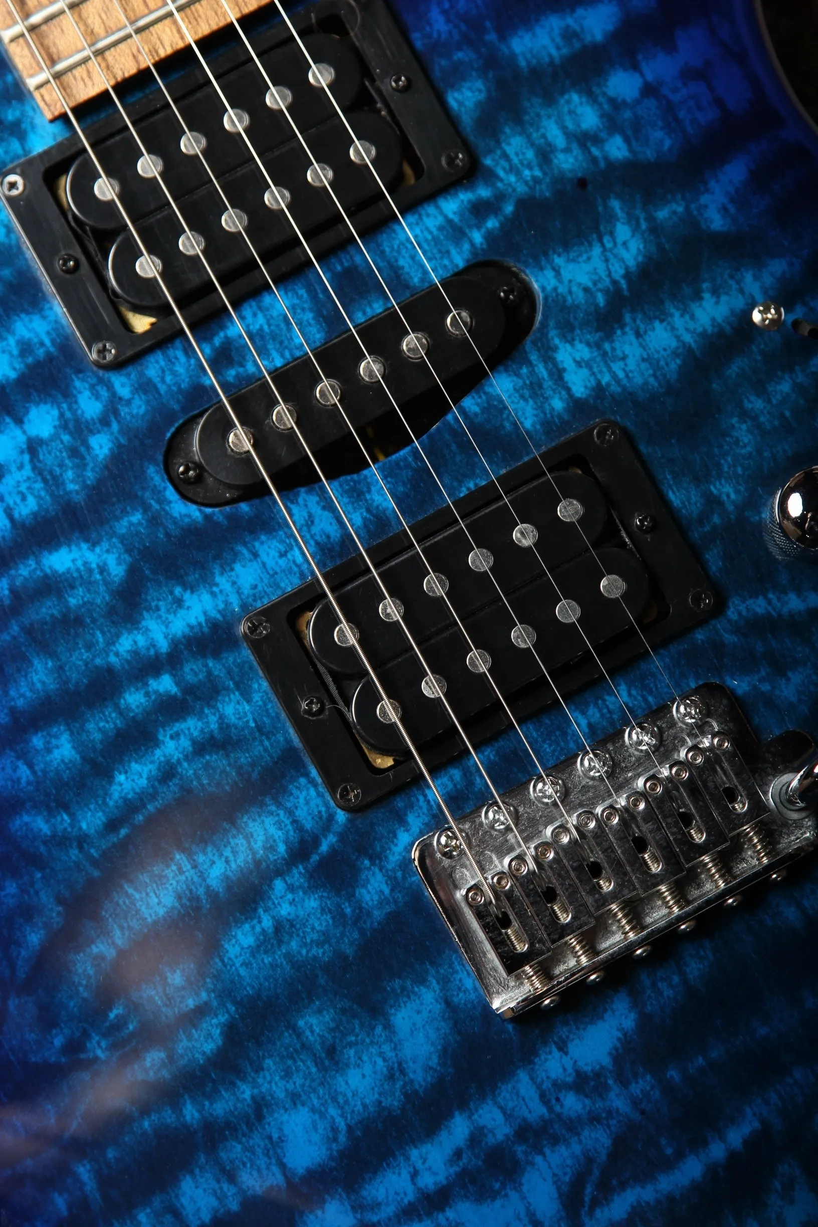 Pre-Owned Ibanez GIO GRX70QA - Transparent Blue Burst
