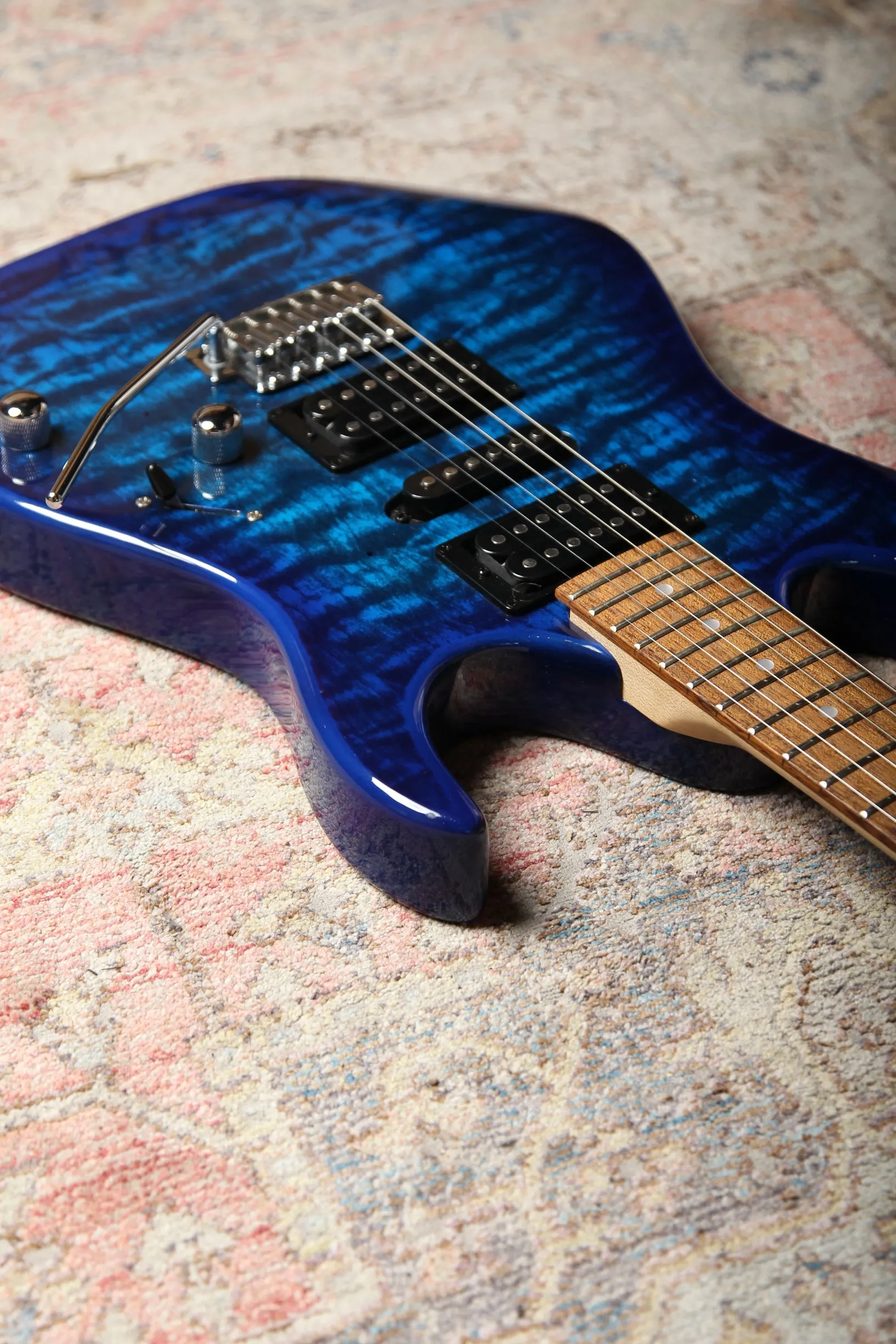 Pre-Owned Ibanez GIO GRX70QA - Transparent Blue Burst