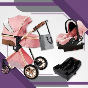 Premium 3-in-1 Baby Stroller (Car Seat & Base Included)