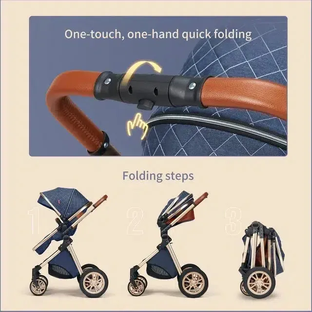 Premium 3-in-1 Baby Stroller (Car Seat & Base Included)