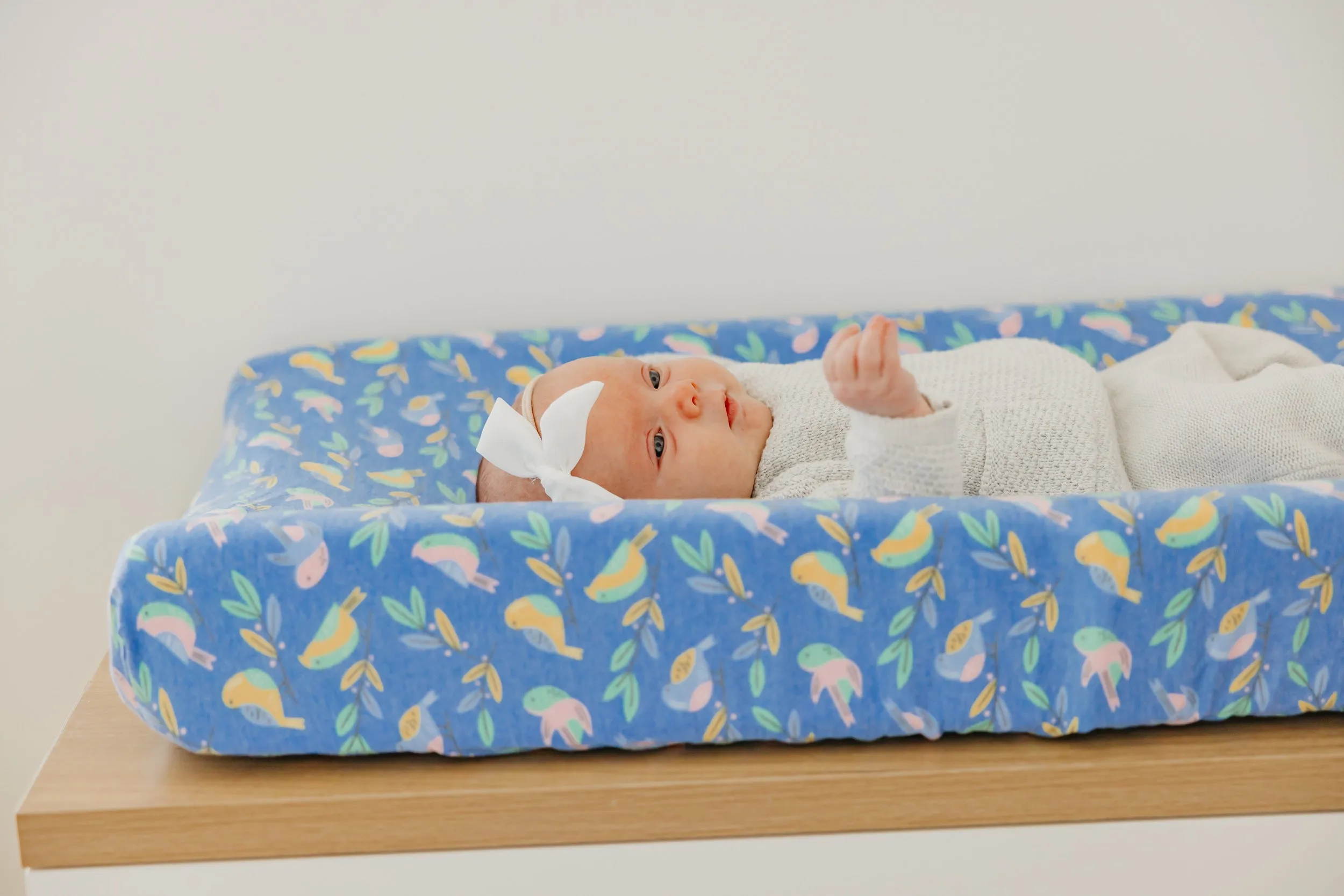 Premium Knit Diaper Changing Pad Cover - Birdie