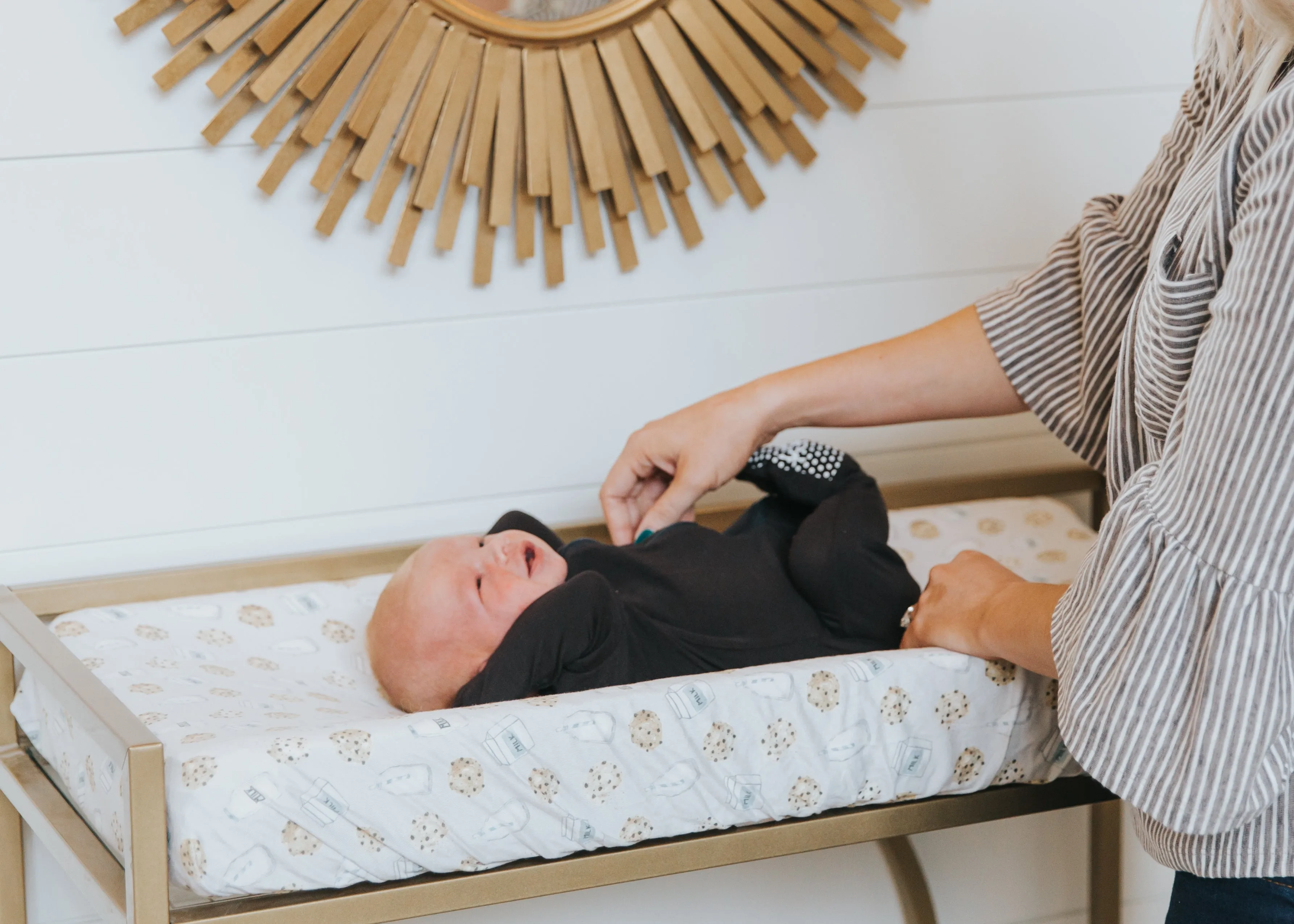 Premium Knit Diaper Changing Pad Cover - Chip