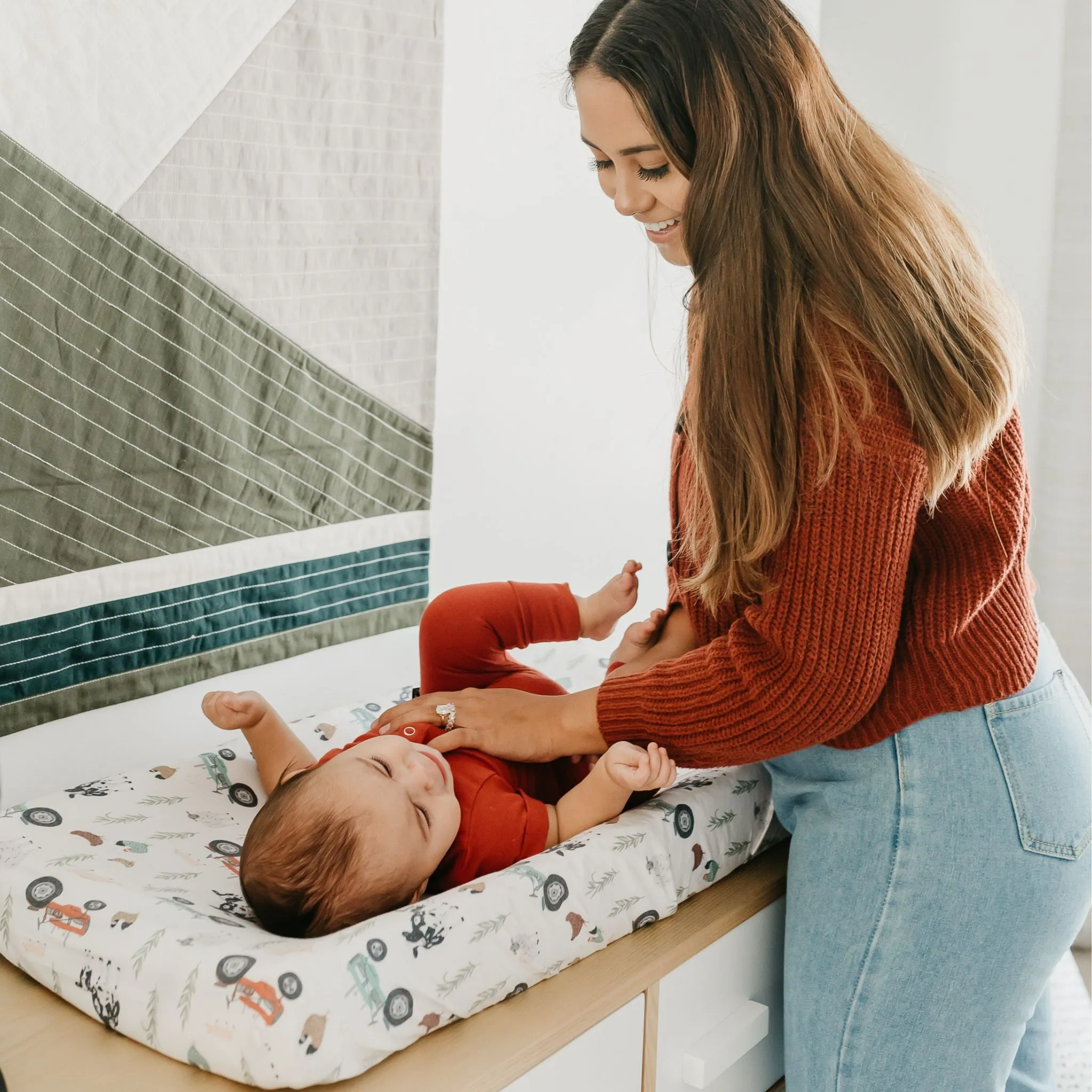 Premium Knit Diaper Changing Pad Cover - Jo