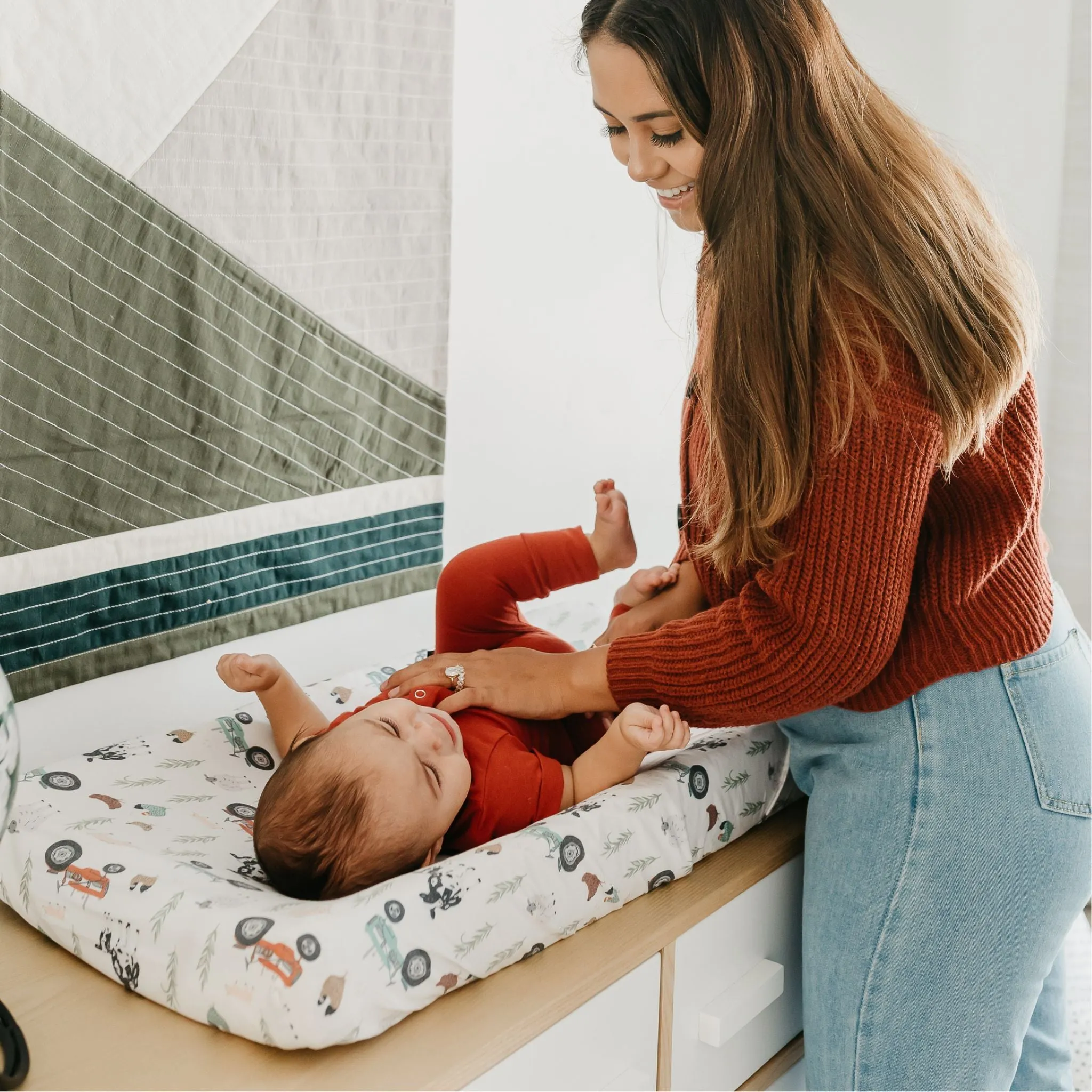 Premium Knit Diaper Changing Pad Cover - Jo