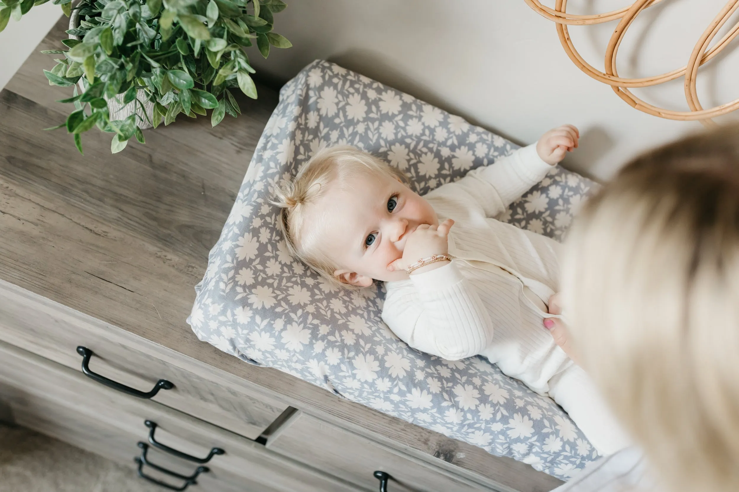 Premium Knit Diaper Changing Pad Cover - Lacie