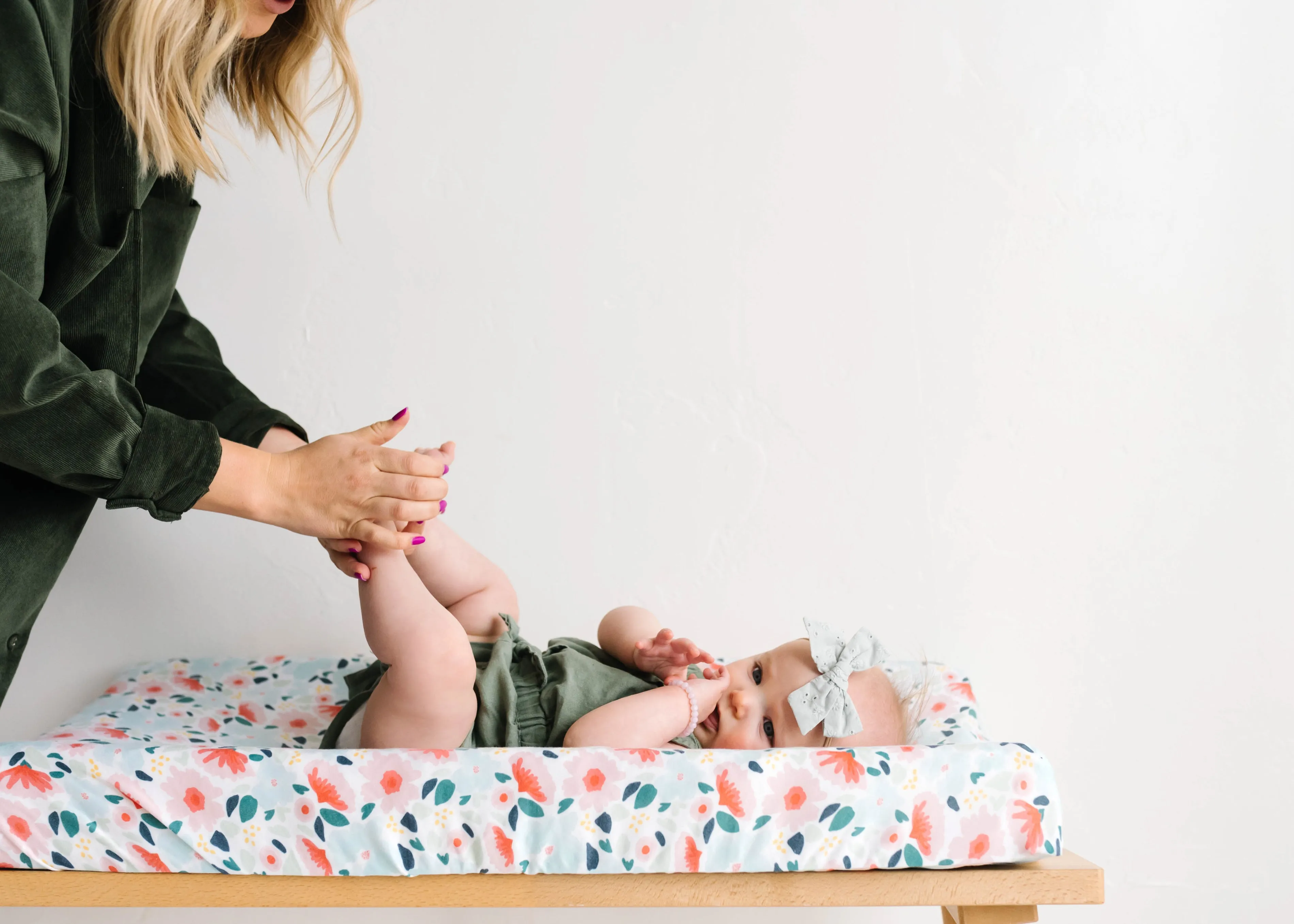 Premium Knit Diaper Changing Pad Cover - Leilani
